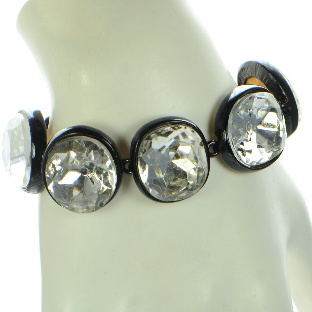 Kenneth Jay Lane Crystal Headlight Bracelet